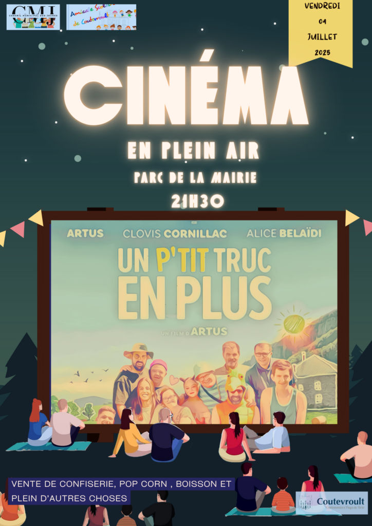 CINÉMA EN PLEIN AIR À COUTEVROULT !